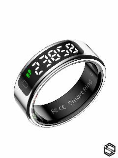 Умное кольцо HerzRing Vision RQ с экраном и жестами, размер 20 - титан серебро, 10 US 20.0 RU 62.8 EU