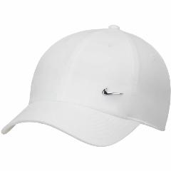 Бейсболка NIKE Unstructured Metal Swoosh Cap для женщин, белый,