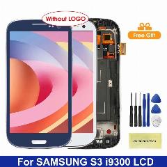 Экран дисплея S3 I9300, для Samsung Galaxy S3 i9300 i9300i ЖК-дисплей, замена дигитайзера сенсорного экрана с рамкой, Black No Frame, > 3"
