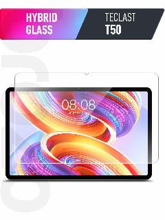 Защитное стекло на Teclast T50 11" Гибридное: пленка + стекловолокно прозрачное на Экран Hybrid Glass, Brozo, прозрачное гибридное