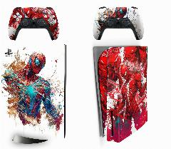 Набор наклеек Spider-Man на игровую консоль Sony PlayStation 5 Disc Edition