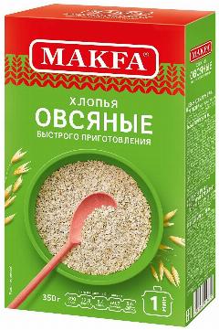 Хлопья Макфа Овсяные быстрого приготовления 350г