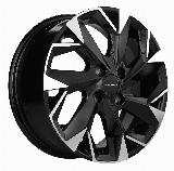 Колесный диск Khomen Wheels KHW1508 15x6" PCD4x100 ET46 D54.1 BLACK-FP, черный/серебристый — фото 2