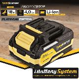 Аккумулятор Hanskonner HBP2004 18 В, 1BatterySystem, 4.0 Ач, USB-разъем — фото 1