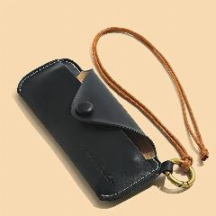 Подвесной чехол для солнцезащитных очков из искусственной кожи, 1-black
