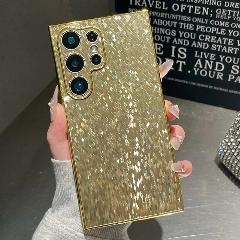 Блестящий гальванический чехол для Samsung Galaxy S25 Ultra S24 FE S24Plus S23 S23 Ultra S23Plus блестящий чехол для телефона, Золотистый, For Galaxy S24Ultra