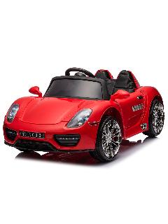 Электромобиль детский на пульте управления Tommy Porsche PS-10 красный, свет, звук, 65.5x121.5x33.5 см, 1215*655*335