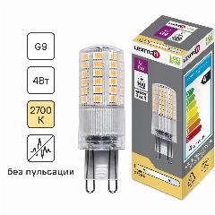 Лампа светодиодная Lexman G9 170-240 В 4 Вт капсула прозрачная 400 лм теплый белый свет