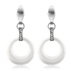 Серьги TUHE, white earrings