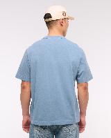 Футболка Abercrombie & Fitch Vintage-Inspired Tee, blue — фото 3