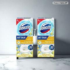 Стикер для унитаза Domestos Лимонная свежесть, 3х10 гр в уп, 2 уп, желтый