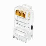 Rj45 коннектор 8p8c, комплект 50 шт, серый — фото 3