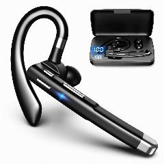 Bluetooth наушник для мобильных телефонов Bluetooth V5.1 гарнир с зарядным чехол громкой связи Один наушник с CVC8.0 шумопоглощающий микрофон для офиса/вождения совместим с Android/iPhone/ ноутбук
