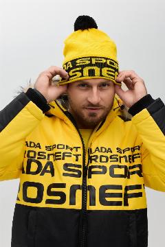 Шапка LADA Sport для взрослых и детей, черно-желтый, черно-желтый