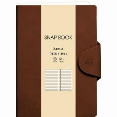 Блокнот А4-, 80л, иск. кожа 7Б, линия БСБЛ4803862 Snap book. No 7, серый