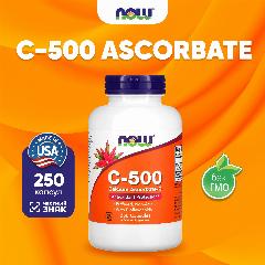 Now C-500 Calcium Ascorbate 250 vcaps НАУ Витамин С и Аскорбат Кальция 250 веганских капсул
