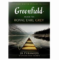 Чай Greenfield черный Royal Earl Grey, пирамидки, 20*2гр - 1 пачка