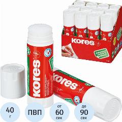 Клей-карандаш 40г KORES 12403, белый