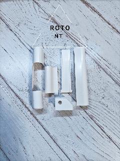 Накладки на петли на окно ПВХ ROTO Nt/цвет белый/пластик глянец, белый глянец