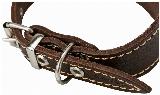 Ошейник-селедка темно-коричневый кожаный CHOKERZ на борзую, гончую. Ширина - 66 мм. Длина - 40 см, крупный, средний — фото 4