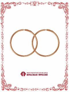 Серьги Красная Пресня, золотистый, 25 мм