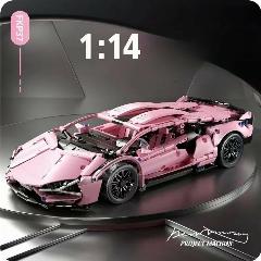 ​​Конструктор Lamborghini Technic Розовый: Статичная модель 1:14, 1280 деталей, подарочная коробка-дисплей​