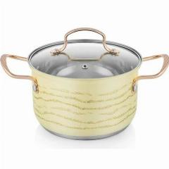 Кастрюля Walmer Sandy 18*11.5 см, 2 л. с крышкой, бежевая (W11231811)