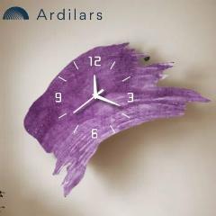 Часы настенные Ardilars, кварцевые, фигурные, плавный ход, арабские цифры, фиолетовый