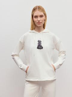 Худи JUST CLOTHES, белый, 44