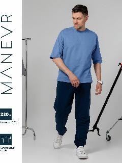 Футболка MANEVR, cиний