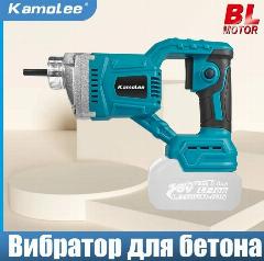 Глубинный вибратор для бетона аккумуляторный 18 В (35 мм), синий