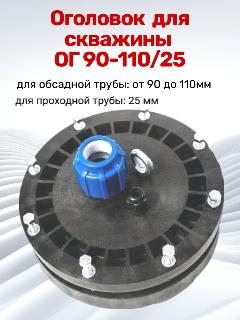 Оголовок герметичный скважинный ОГ 90-110/25 с проходной муфтой