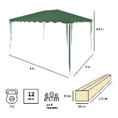 Тент садовый Green Glade 1029 3х4х2,5м полиэстер, зеленый / белый