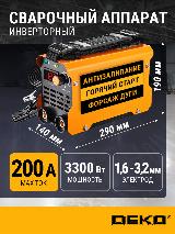 Сварочный аппарат DEKO DKWM200A, 200 А, MMA, инверторный, с функциями антиприлипания и форсажа дуги — фото 1