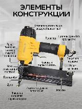 Пневматический степлер Technicom TC-NG5040, 6,3 Бар, 0,09 л/удар, 100 скоб/гвоздей магазин, тип скоб/гвоздей 18GA — фото 4
