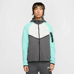 Толстовка спортивная NIKE Tech Fleece Full-Zip Windrunner Hoodie, серый/белый