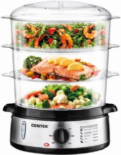 Пароварка CENTEK CT-1457 сребристый/черный, серебристый