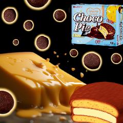Choco Pie Чоко Пай с хрустящими кусочками сыра и сырным джемом 12 шт