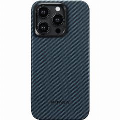 Чехол PITAKA MagEZ Case 4 для iPhone 15 Pro 6.1", черный/синий (Black/Blue Twill) 1500D, Black-Blue (Twill)