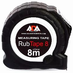 Рулетка ADA RubTape 8 (сталь, с двумя стопами, 8 м) (А00157), черный