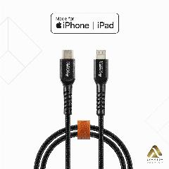 USB-кабель MFi Lyambda USB-C/Lightning, 60 Вт, 0,5м, чёрный LCLm05-BK, черный
