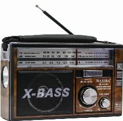 Радиоприемник Waxiba XB-391URT USB, SD, microSD, фонарик (AM/FM/SW) brown, коричневый
