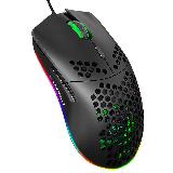 Игровая проводная мышь M1, 6 кнопок, 6 режимов разрешения до 6400 DPI, RGB подсветка, для правой руки, USB, черная. — фото 4