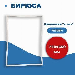 Уплотнитель двери холодильника для Бирюса 152Е (крепление в паз) 75*55 см, 550x750 мм, 750*550