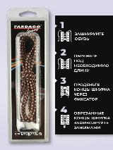 Шнурки Tarrago SNEAKERS эластичные с фиксатором 100 см, толщина 3 мм, цвет коричнево-бежевый, не применимо, коричневый/бежевый — фото 3