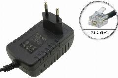 Адаптер (блок) питания 8V, 2A - 2.25A, RJ11, RJ12, 6P6C (PNW08WCP-080200EU) для KIRK Wireless Server 6000 и др. 2 м., черный