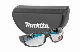 Очки Makita прозрачные с пластиковым чехлом PGW-180110/Clear, бесцветный, черный — фото 1
