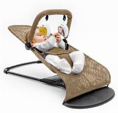 Шезлонг Amarobaby Baby time бежевый, 40x72x60 см