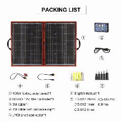 DOKIO Складная гибкая солнечная панель 80-300Вт, 100w Kit, Difference