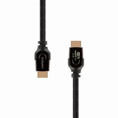 Кабель HDMI Rombica Digital DX10, 2.1 (8K, 3D, HDR), нейлоновая оплётка, чёрный, 1м, черный